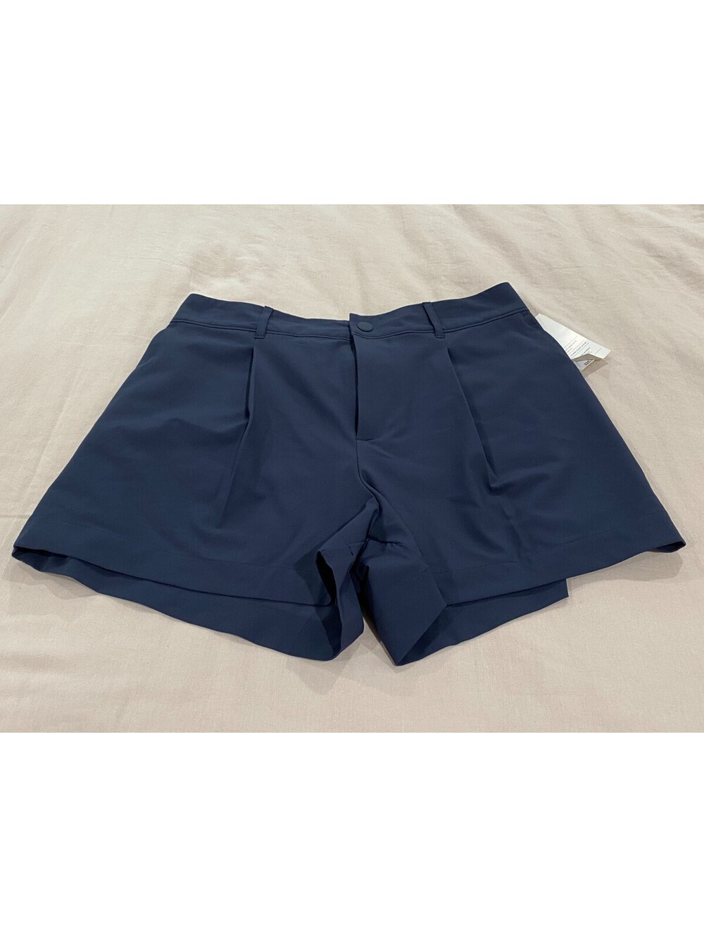 All In Motion Women's High Rise Golf Shorts Women's M Navy Pleated Quick Dry